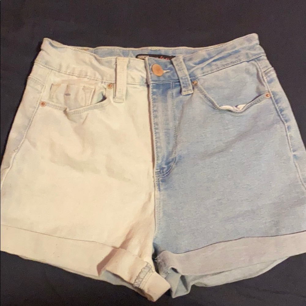 High rise jean shorts